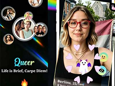 Screenshot einer Queer-Dating-App für Trans-Personen